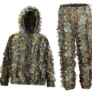 Ghillie Suit, Adult 3D Leafy Suit for Hunting